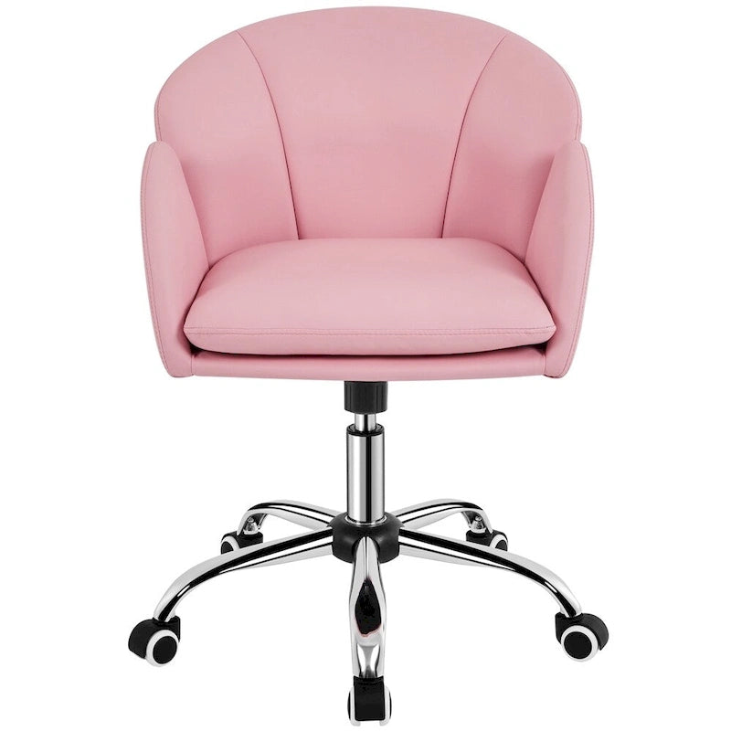 Chaise de bureau pivotante et roulante moderne Yaheetech, idéale pour le maquillage et le bureau à domicile.