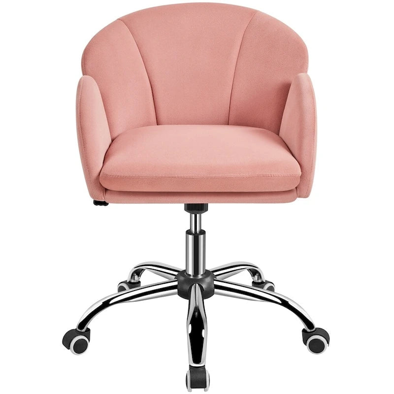 Chaise de bureau pivotante et roulante moderne Yaheetech, idéale pour le maquillage et le bureau à domicile.