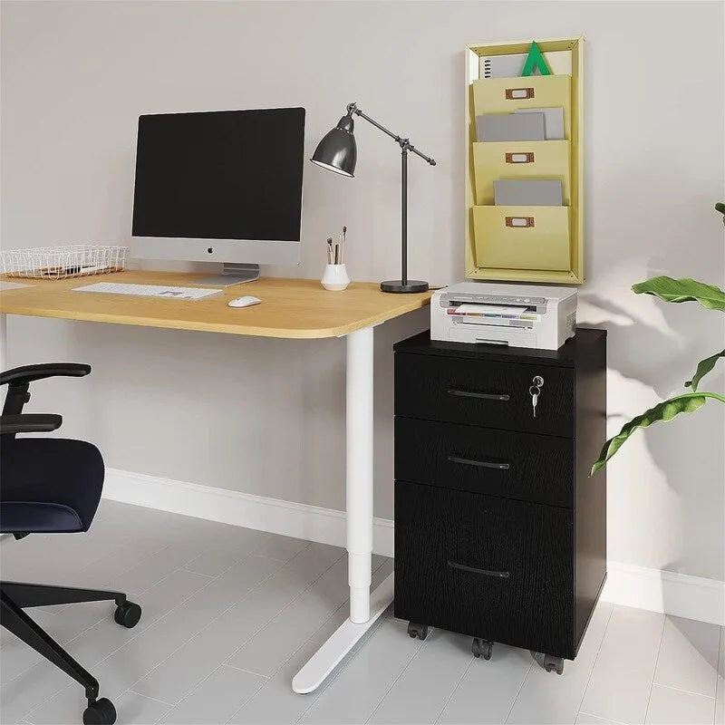 Classeur à 3 tiroirs avec serrure - 67,2 cm (P) x 47,1 cm (L) x 17,6 cm (H)