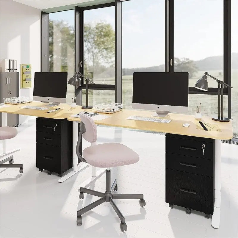 Classeur à 3 tiroirs avec serrure - 67,2 cm (P) x 47,1 cm (L) x 17,6 cm (H)