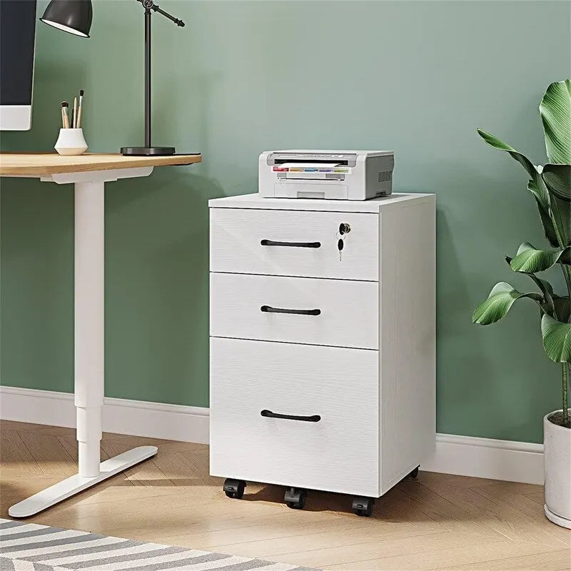 Classeur à 3 tiroirs avec serrure - 67,2 cm (P) x 47,1 cm (L) x 17,6 cm (H)