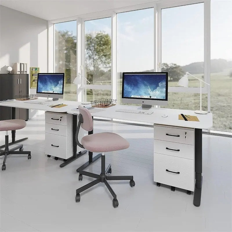 Classeur à 3 tiroirs avec serrure - 67,2 cm (P) x 47,1 cm (L) x 17,6 cm (H)