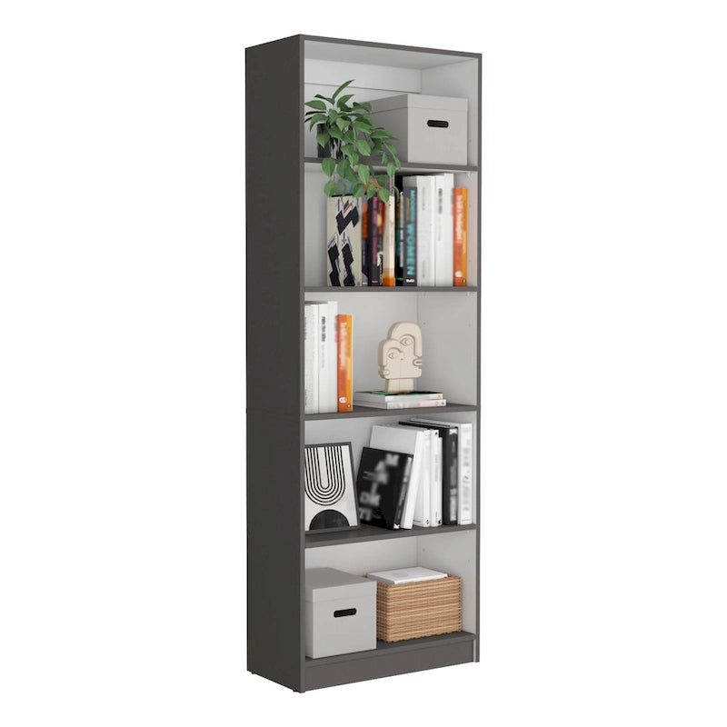 Bibliothèque Kenyon 3 pièces, 67 cm de large, 5 étagères et armoire