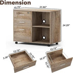 Classeur en bois - 15,75 po P x 31,69 po L x 26,29 po H