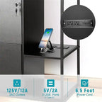 Classeur mobile à 2 tiroirs avec prise électrique - 15,75 po P x 43,31 po L x 29,53 po H