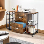 Classeur mobile à 2 tiroirs avec prise électrique - 15,75 po P x 43,31 po L x 29,53 po H