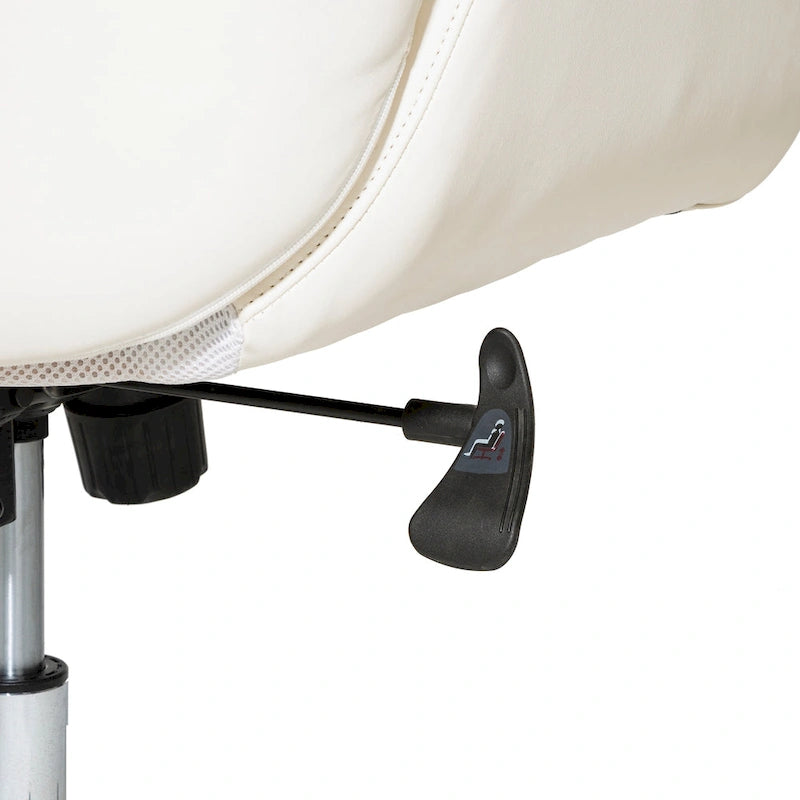 Chaise de bureau pivotante moderne Glitzhome à dossier haut réglable et à roulettes, ergonomique