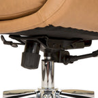 Chaise de bureau pivotante moderne Glitzhome à dossier haut réglable et à roulettes, ergonomique