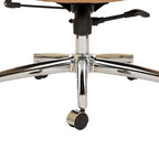 Chaise de bureau pivotante moderne Glitzhome à dossier haut réglable et à roulettes, ergonomique