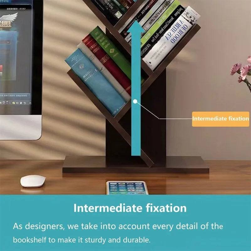 Étagère à livres en bois