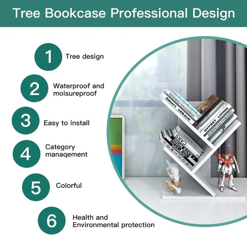 Étagère à livres en bois