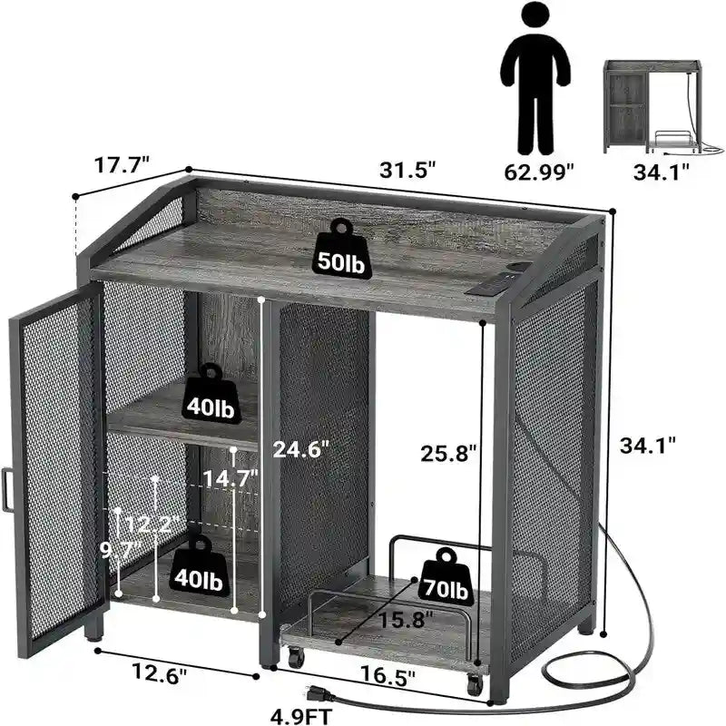 Classeurs de bureau pour bureau à domicile - 42 cm (P) x 80 cm (L) x 86 cm (H)