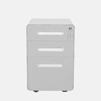 ApexDesk 3-Drawer Metal Mobile File Cabinet with Locking Keys & Casters
