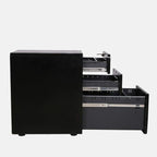 Classeur mobile métallique à 3 tiroirs ApexDesk ​​avec serrures à clé et roulettes