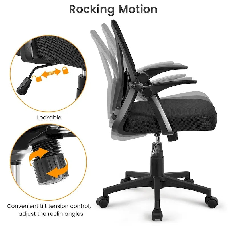 Chaise de bureau Yaheetech en maille avec accoudoirs relevables - Non disponible