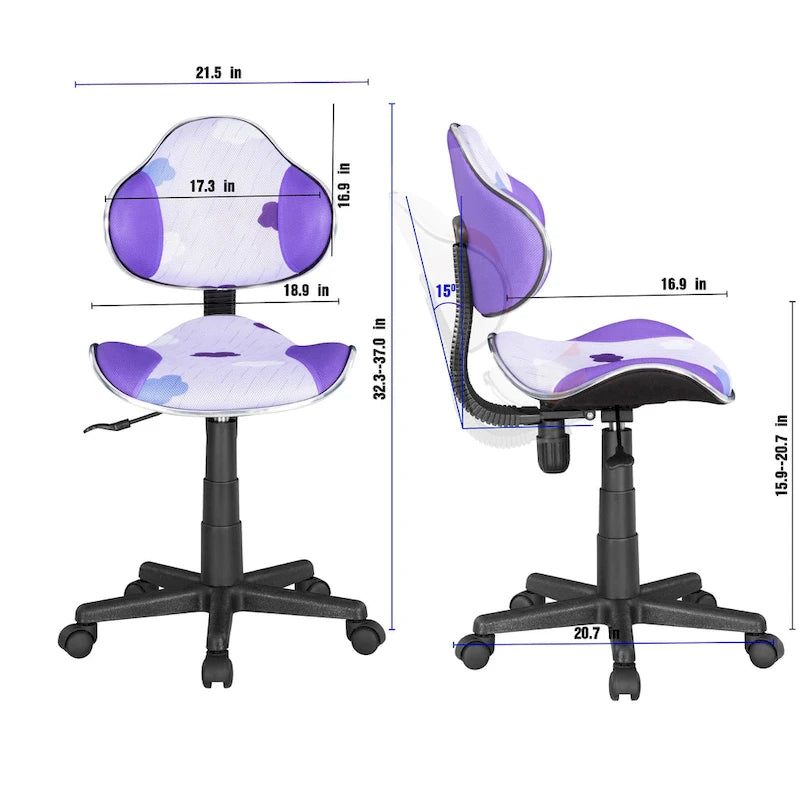 Chaise de bureau ergonomique en maille JJS avec soutien lombaire réglable