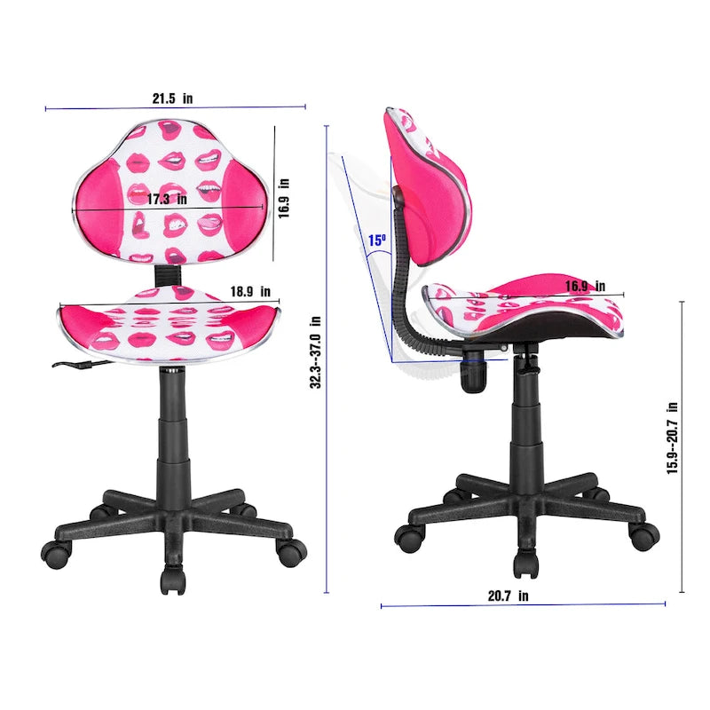 Chaise de bureau ergonomique en maille JJS avec soutien lombaire réglable