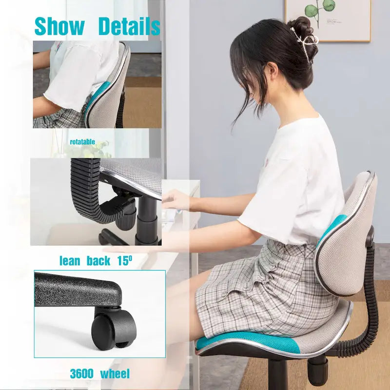 Chaise de bureau ergonomique en maille JJS avec soutien lombaire réglable