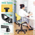 Chaise de bureau ergonomique en maille JJS avec soutien lombaire réglable