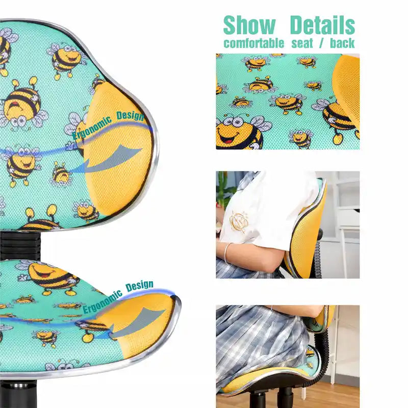 Chaise de bureau ergonomique en maille JJS avec soutien lombaire réglable