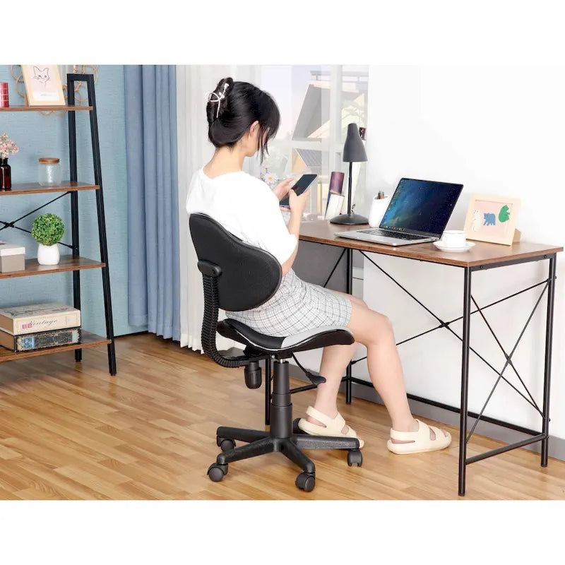 Chaise de bureau ergonomique en maille JJS avec soutien lombaire réglable