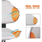 Chaise de bureau ergonomique en maille JJS avec soutien lombaire réglable