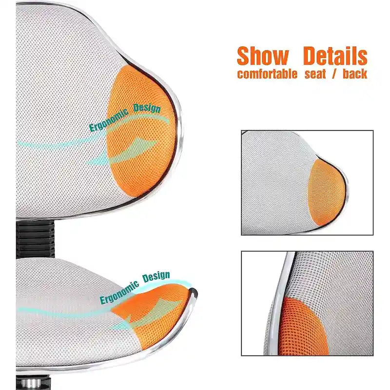 Chaise de bureau ergonomique en maille JJS avec soutien lombaire réglable