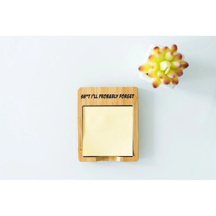 Porte-notes Post-it en bambou écologique gravé au laser