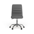 Chaise de bureau en vinyle Ripple sans accoudoirs, dossier mi-haut