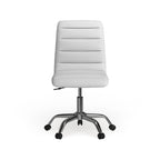 Chaise de bureau en vinyle Ripple sans accoudoirs, dossier mi-haut