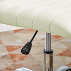 Chaise de bureau en vinyle Ripple sans accoudoirs, dossier mi-haut