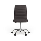 Chaise de bureau en vinyle Ripple sans accoudoirs, dossier mi-haut