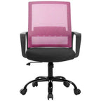 Fauteuil de bureau pivotant ergonomique Addison moderne à hauteur réglable avec soutien lombaire