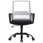 Fauteuil de bureau pivotant ergonomique Addison moderne à hauteur réglable avec soutien lombaire