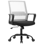 Fauteuil de bureau pivotant ergonomique Addison moderne à hauteur réglable avec soutien lombaire