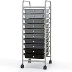 10 Drawer Rolling Storage Cart - 15 D x 13 W x 34 H
