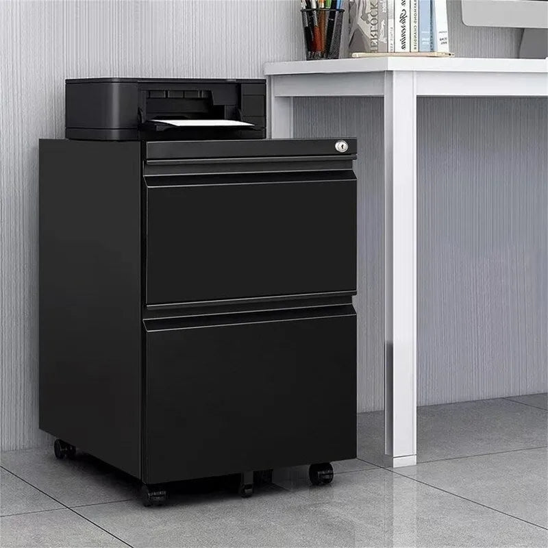 2-Drawer Mobile File Cabinet with Lock - 17 D x 24 W x 15 H