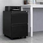 2-Drawer Mobile File Cabinet with Lock - 17 D x 24 W x 15 H