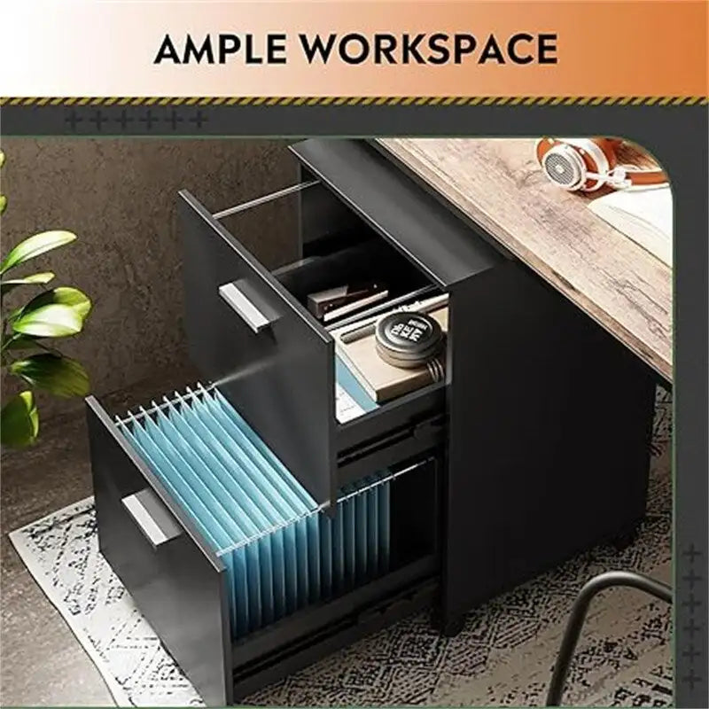 Classeur à 2 tiroirs - 15,6 cm P x 16,2 cm L x 26,4 cm H