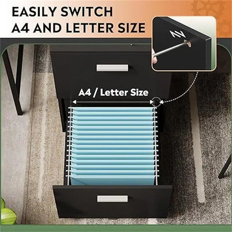 Classeur à 2 tiroirs - 15,6 cm P x 16,2 cm L x 26,4 cm H