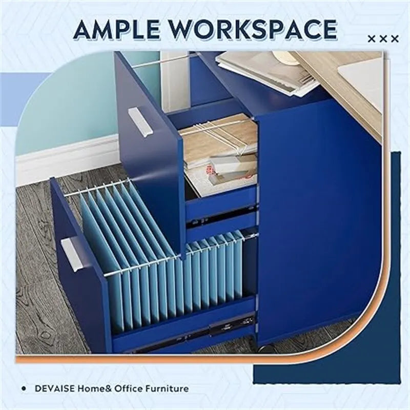 Classeur à 2 tiroirs - 15,6 cm P x 16,2 cm L x 26,4 cm H