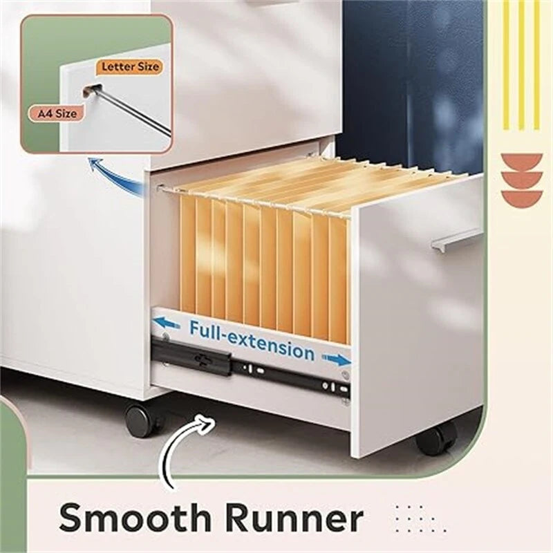 Classeur à 2 tiroirs - 15,6 cm P x 16,2 cm L x 26,4 cm H