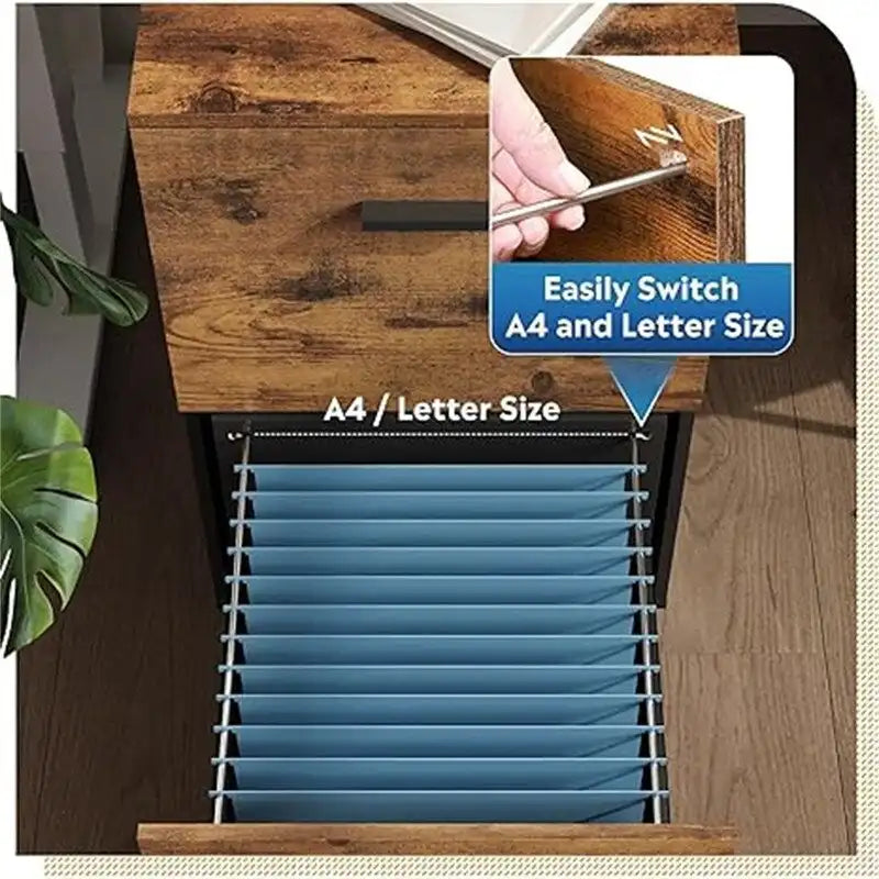 Classeur à 2 tiroirs - 15,6 cm P x 16,2 cm L x 26,4 cm H