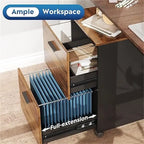 Classeur à 2 tiroirs - 15,6 cm P x 16,2 cm L x 26,4 cm H