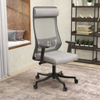 Chaise de conférence de bureau en coton avec dossier en maille, série Dale par LeisureMod