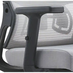 Chaise de conférence de bureau en coton avec dossier en maille, série Dale par LeisureMod