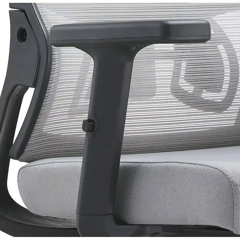 Chaise de conférence de bureau en coton avec dossier en maille, série Dale par LeisureMod