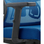 Chaise de conférence de bureau en coton avec dossier en maille, série Dale par LeisureMod