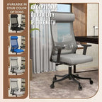 Chaise de conférence de bureau en coton avec dossier en maille, série Dale par LeisureMod