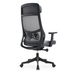 Chaise de conférence de bureau en coton avec dossier en maille, série Dale par LeisureMod